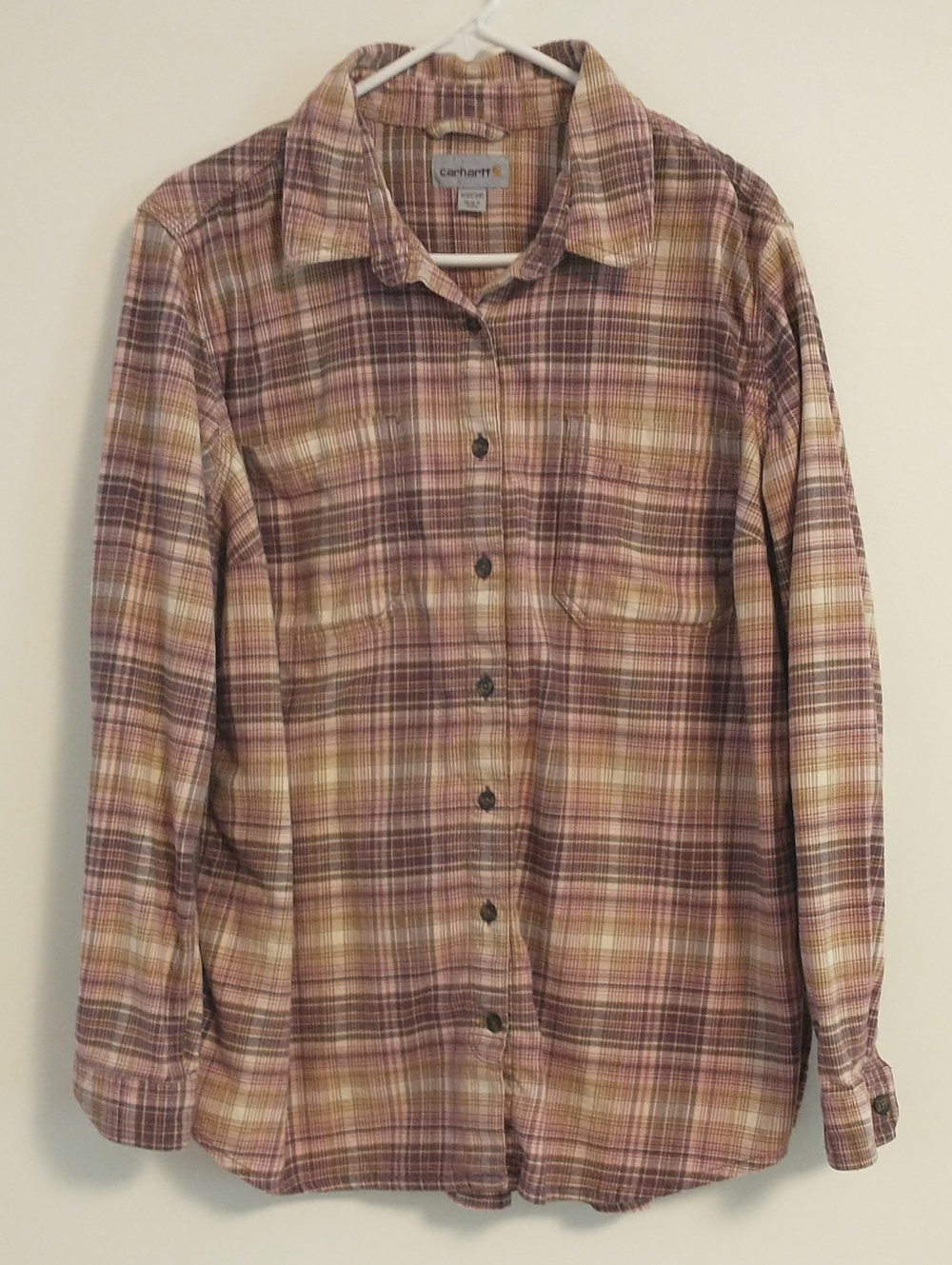 Carhartt Women's Flannel Button Up Chest Pockets Size 1X 16W 18W